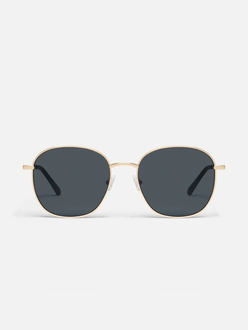 Quay jezebell sunglasses black with gold frame with glasses case